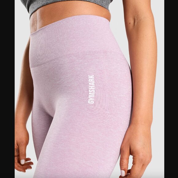 Gymshark Adapt Marl Seamless Leggings - Light Purple - Size S - Picture 4 of 13